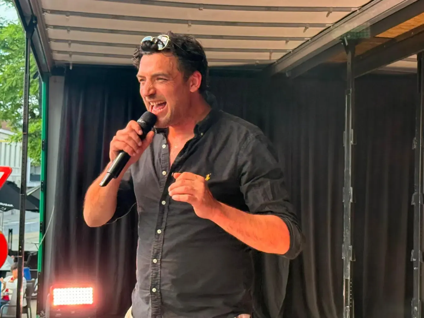 Presentatie op een evenement
